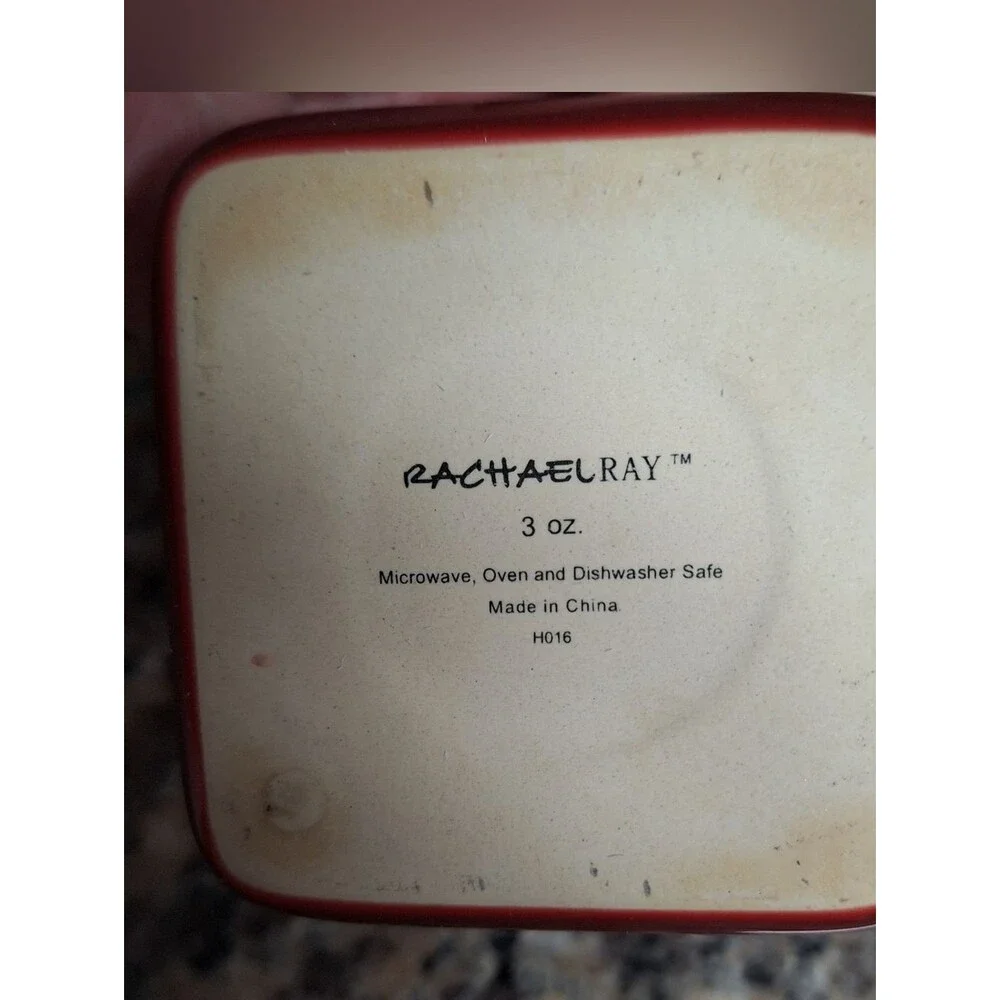 Rachel Ray Red Stoneware Serving Dishes Bowls Bakeware 3oz And 10oz Set of 3 Lot